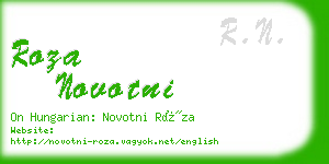 roza novotni business card